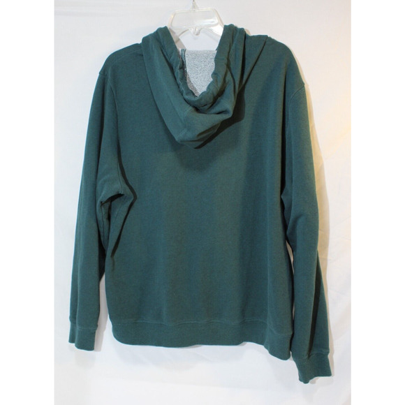 Cinch Green Full Zip Hoodie Jacket Pockets Chunky Drawstring Men's XXL Outdoors - Picture 3 of 12